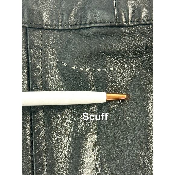 Bagatelle Womens Streetwear Black Leather Flat Front Tapered Leg Chino Pants 14 - Picture 8 of 14